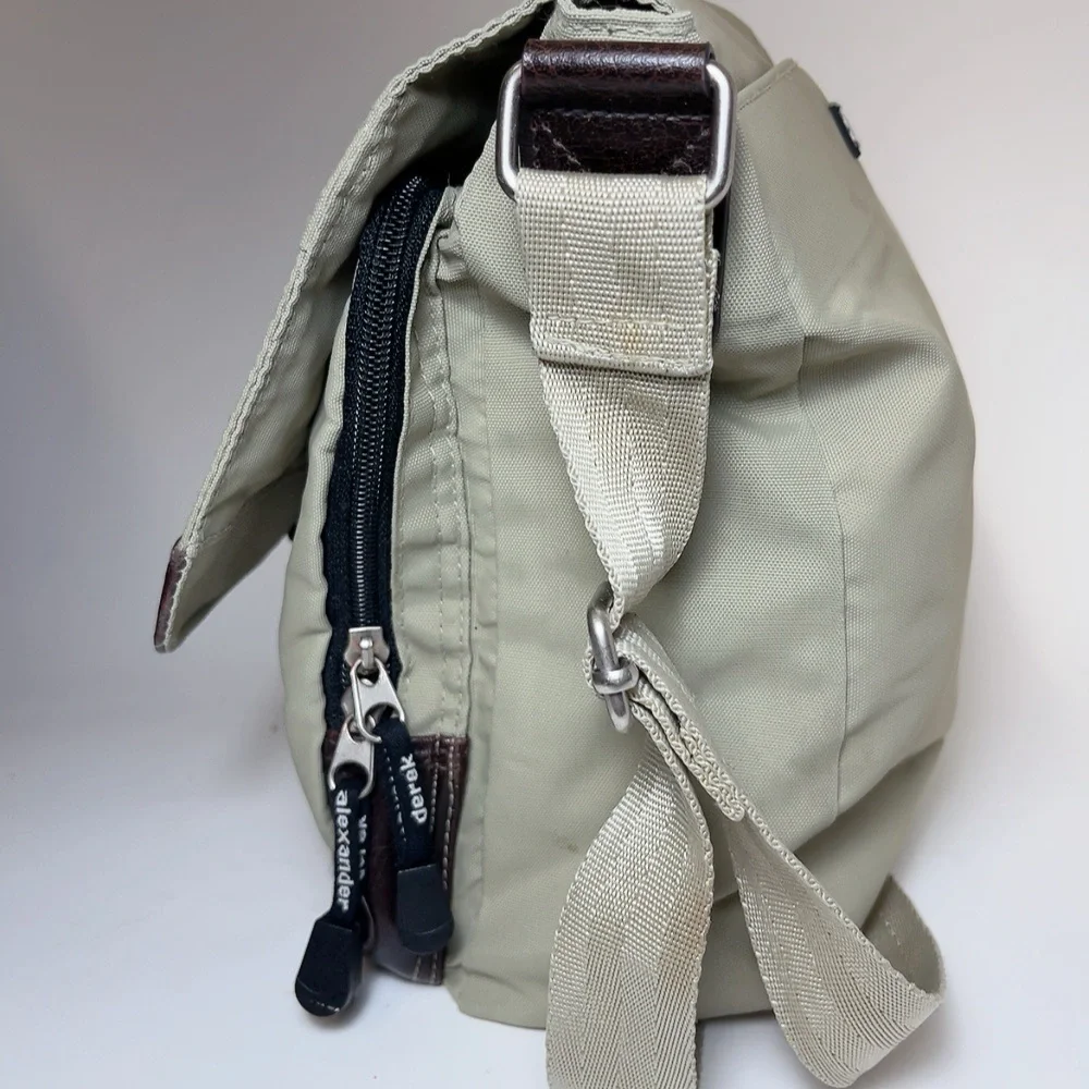 Derek Alexander Unisex Half Flap Front Organizer Crossbody Bag